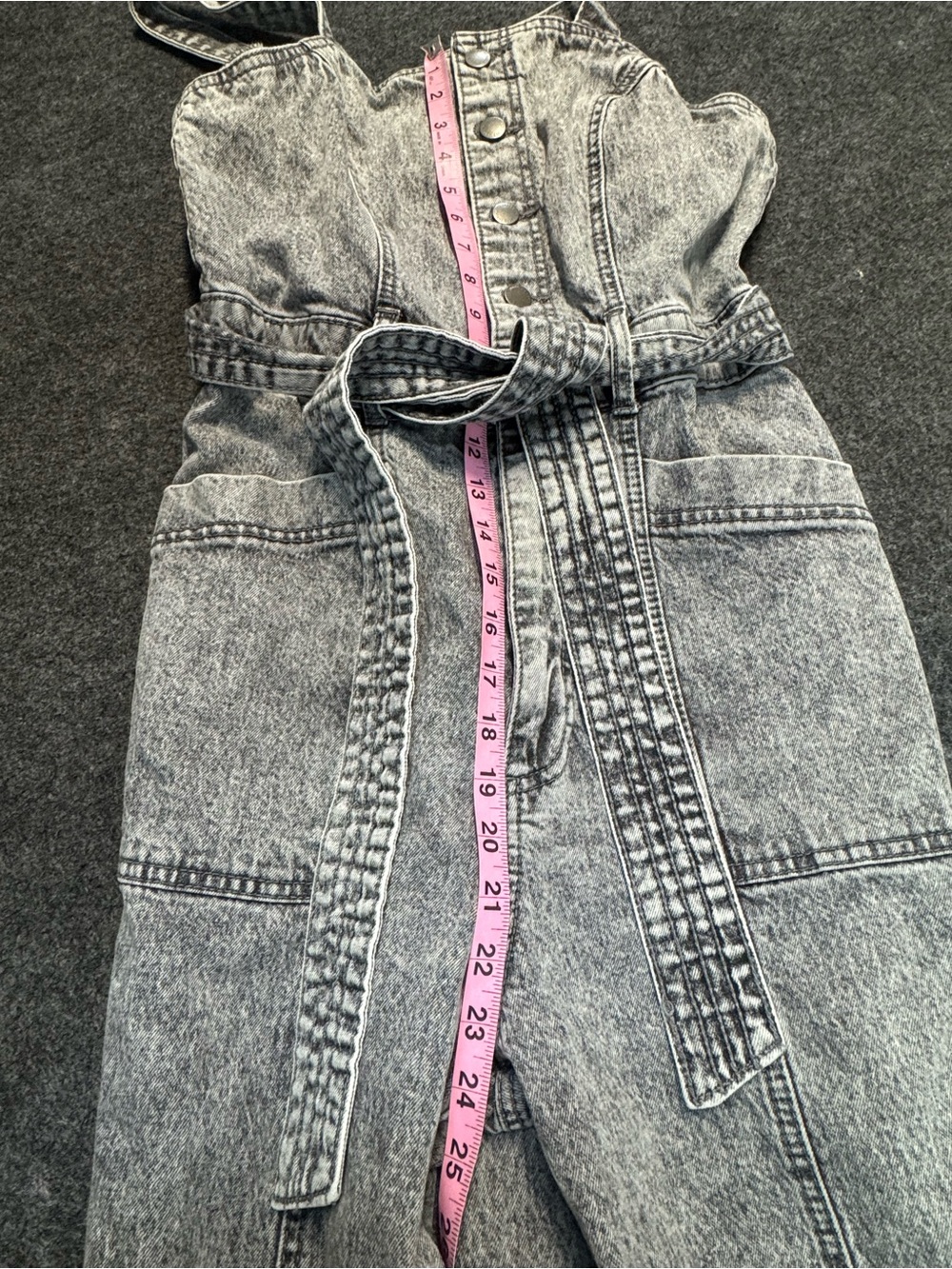 Universal Thread Acid Wash Denim Jumpsuit 8 - Picture 6 of 8